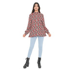TAMSY Seamless Print Top (Size-10) - Red & Multi