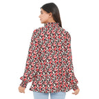 TAMSY Seamless Print Top (Size-10) - Red & Multi
