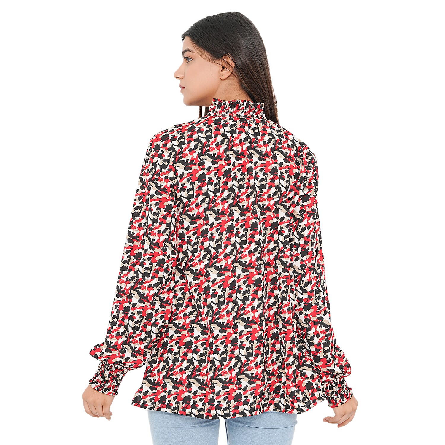 TAMSY Seamless Print Women's Top - Red and Multi 7311567 5