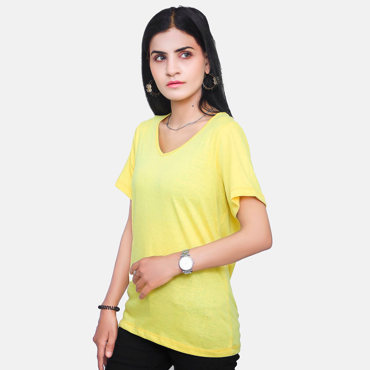 TAMSY Set of 2 Short Sleeve Classic V Neck T-Shirt 7646906 2