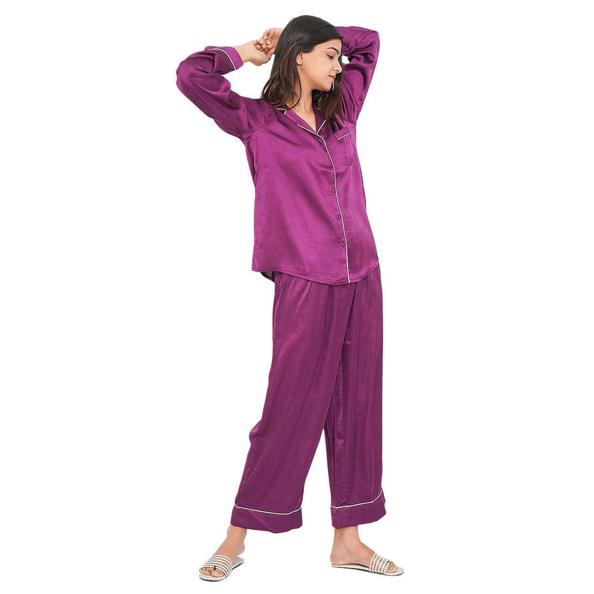 TAMSY Super-Soft Women's Nightwear Set - Purple 7173262 3