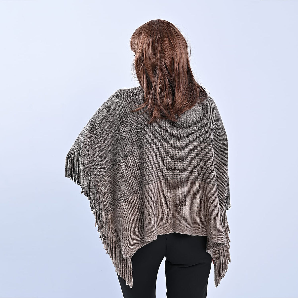 TAMSY Tassel Detailing Women's Poncho - Brown 6717428 2