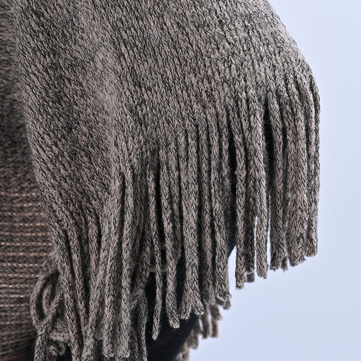 TAMSY Tassel Detailing Women's Poncho - Brown 6717428 4