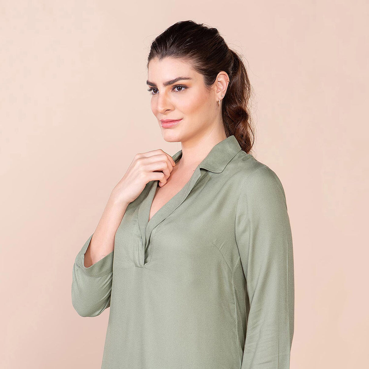 TAMSY Top  - Olive Green 7819909 3