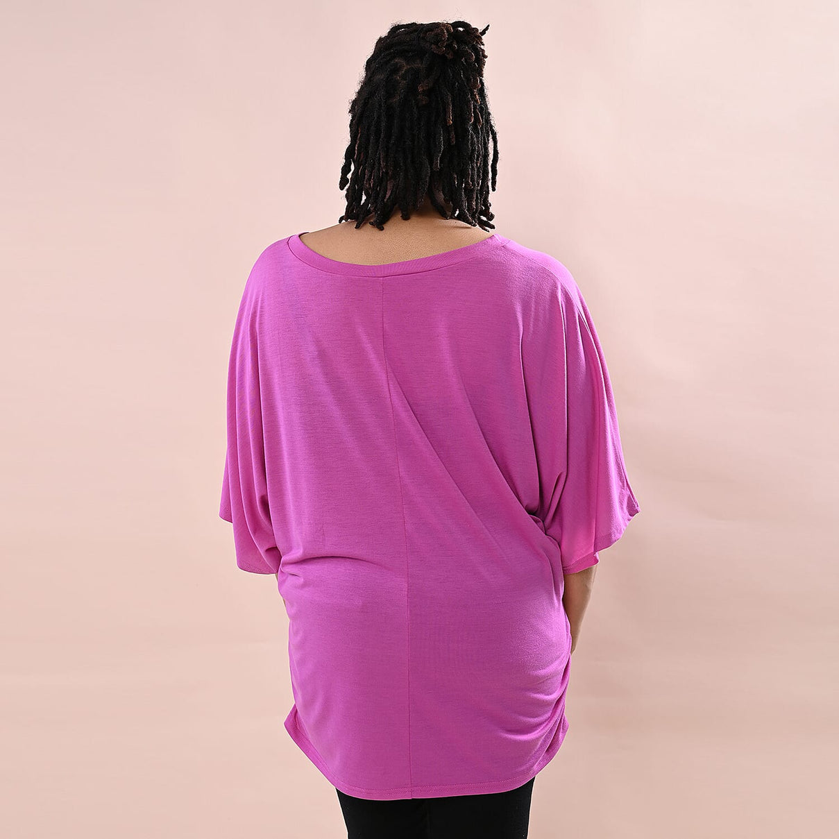 TAMSY V-Neckline Jersey Women's Top - Purple 6347429 1