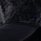 TAMSY Velvet Poncho (Size 75 Cm) - Solid Black