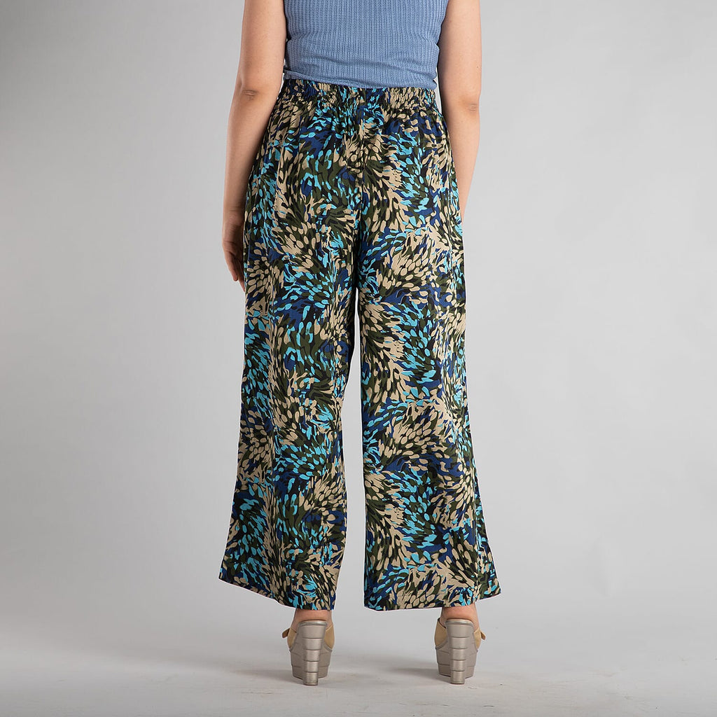 100% Viscose Flower Pattern Palazzo (Size 16) - Multi
