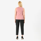 TAMSY Viscose Womens Sleeveless Tank Top (Size M) - Rose