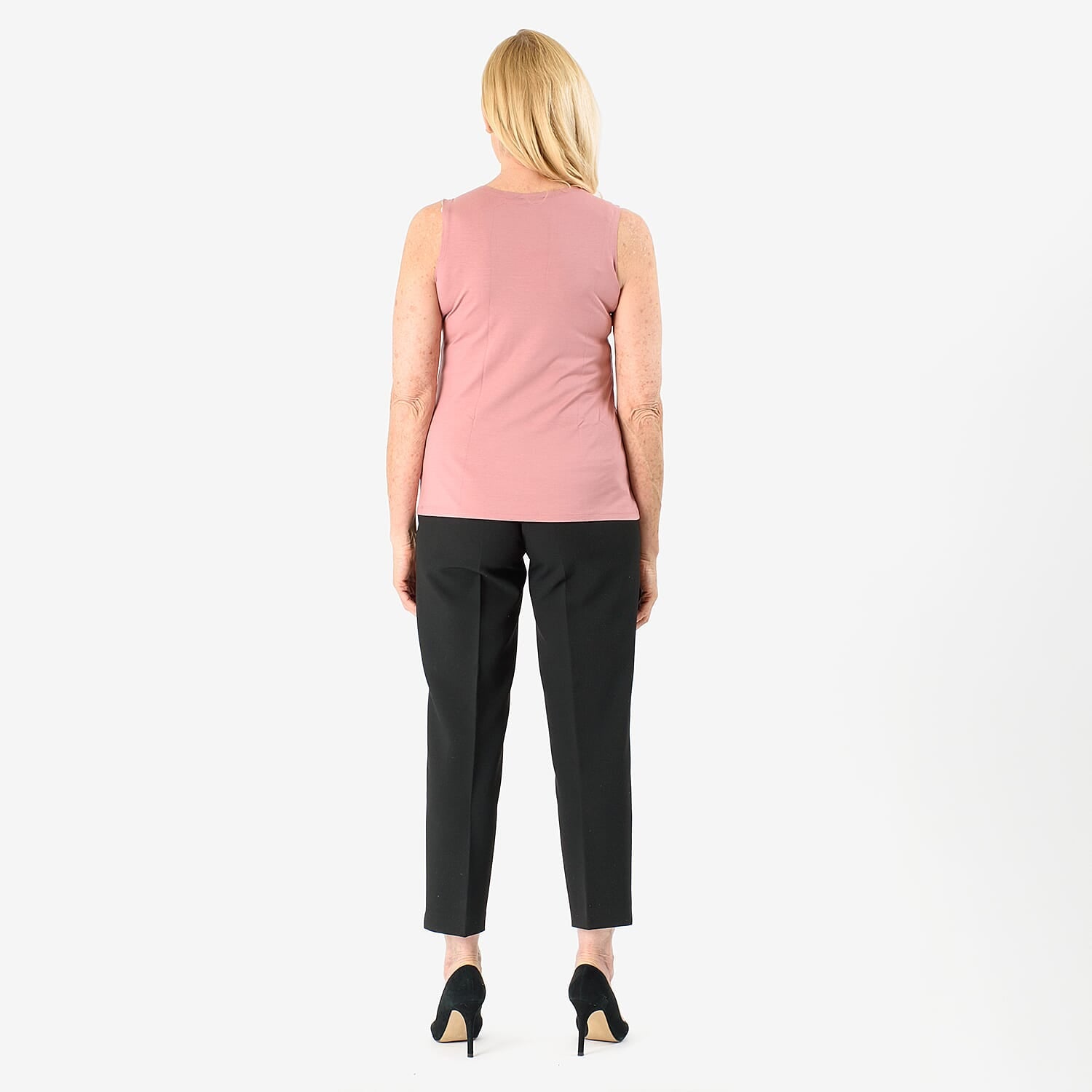 TAMSY Viscose Womens Sleeveless Tank Top (Size M) - Rose 7742121 4