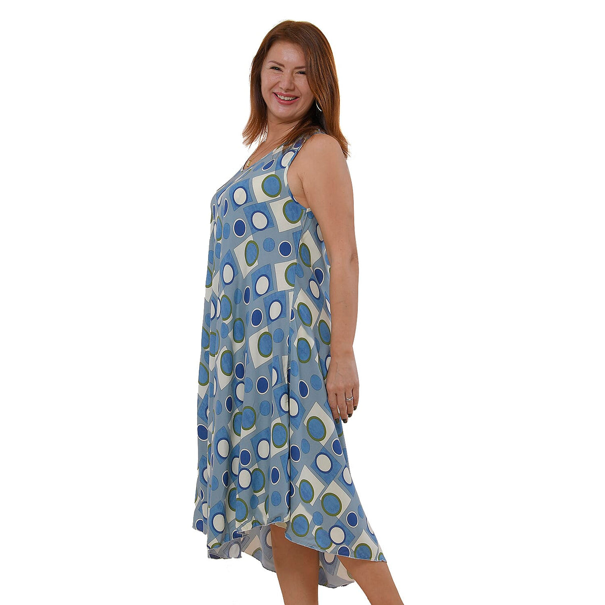 TAMSY Wave Pattern Dress (One Size) - Navy and Pink 7330418 2