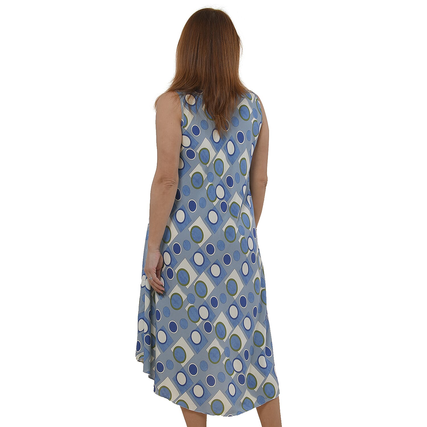 TAMSY Wave Pattern Dress (One Size) - Navy and Pink 7330418 3