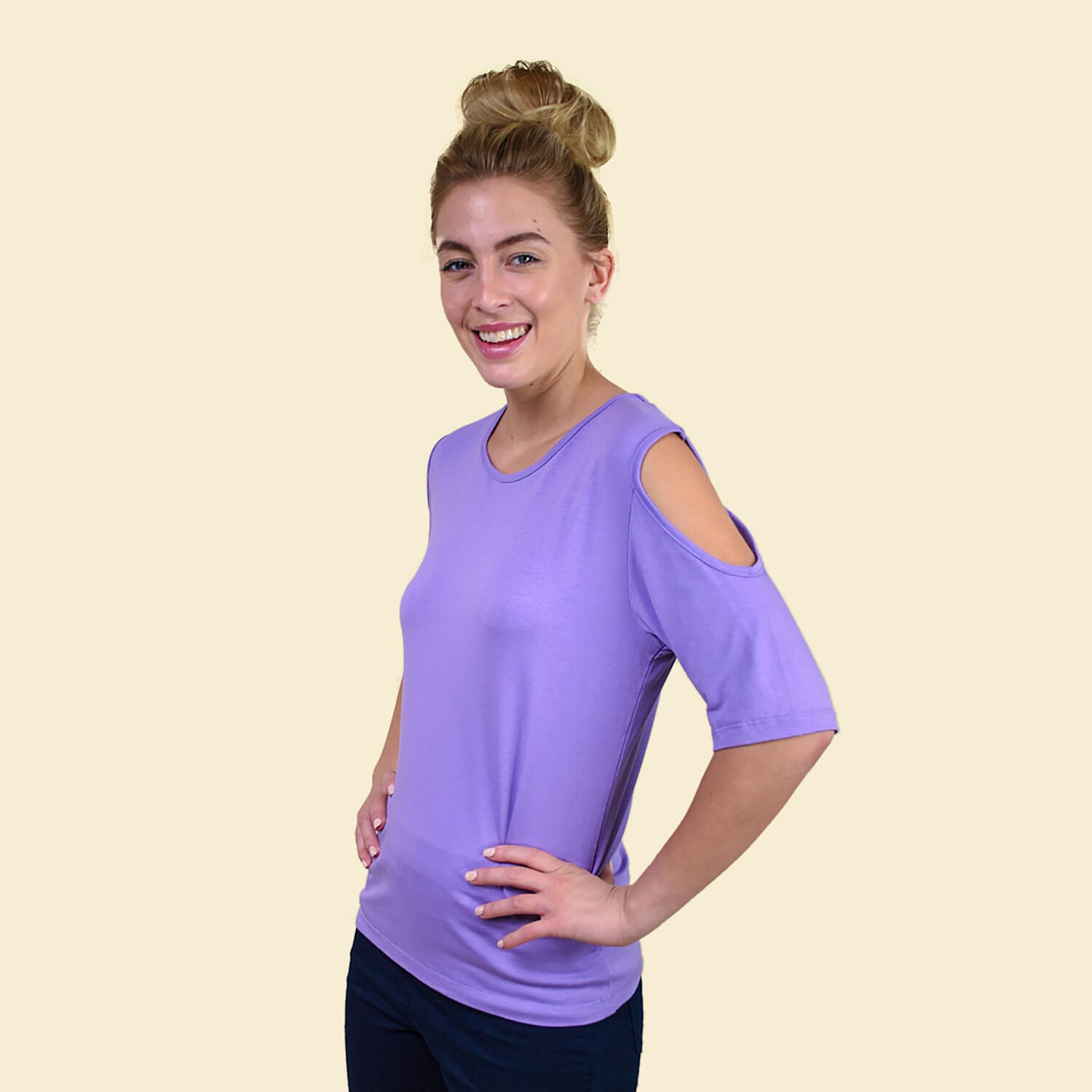 TAMSY Women's Cold Shoulder Top 3846735 2