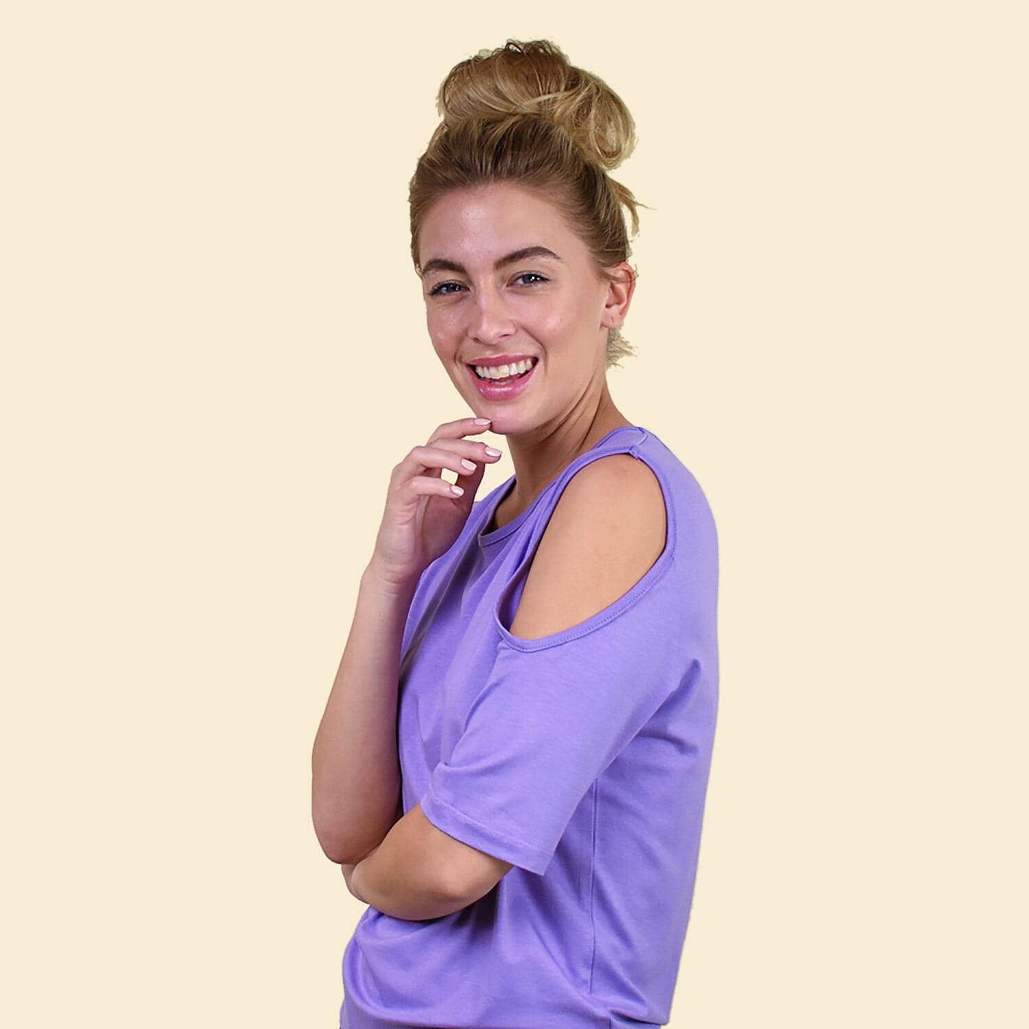 TAMSY Women's Cold Shoulder Top 3846735 3