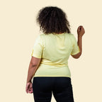 TAMSY Round Neck Plain Top (Size 10) - Yellow