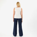 TAMSY Viscose Womens Sleeveless Tank Top (Size L) - Off White