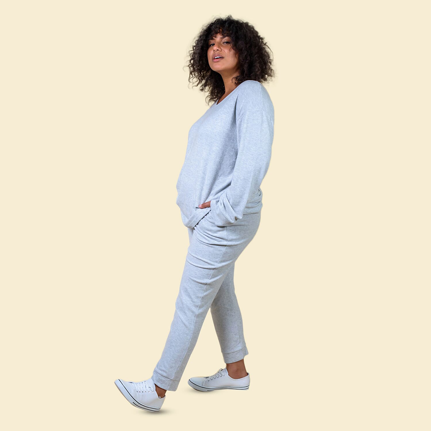 TAMSY Womens Stretchable Slim Joggers - Grey 3846558 0