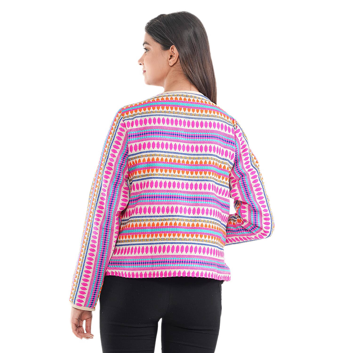 TAMSY Woven Jacquard Women's Jacket - Pink 7147576 2
