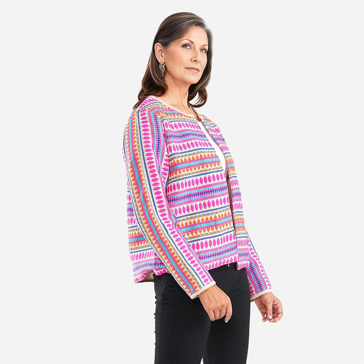 TAMSY Woven Jacquard Women's Jacket - Pink 7147576 9