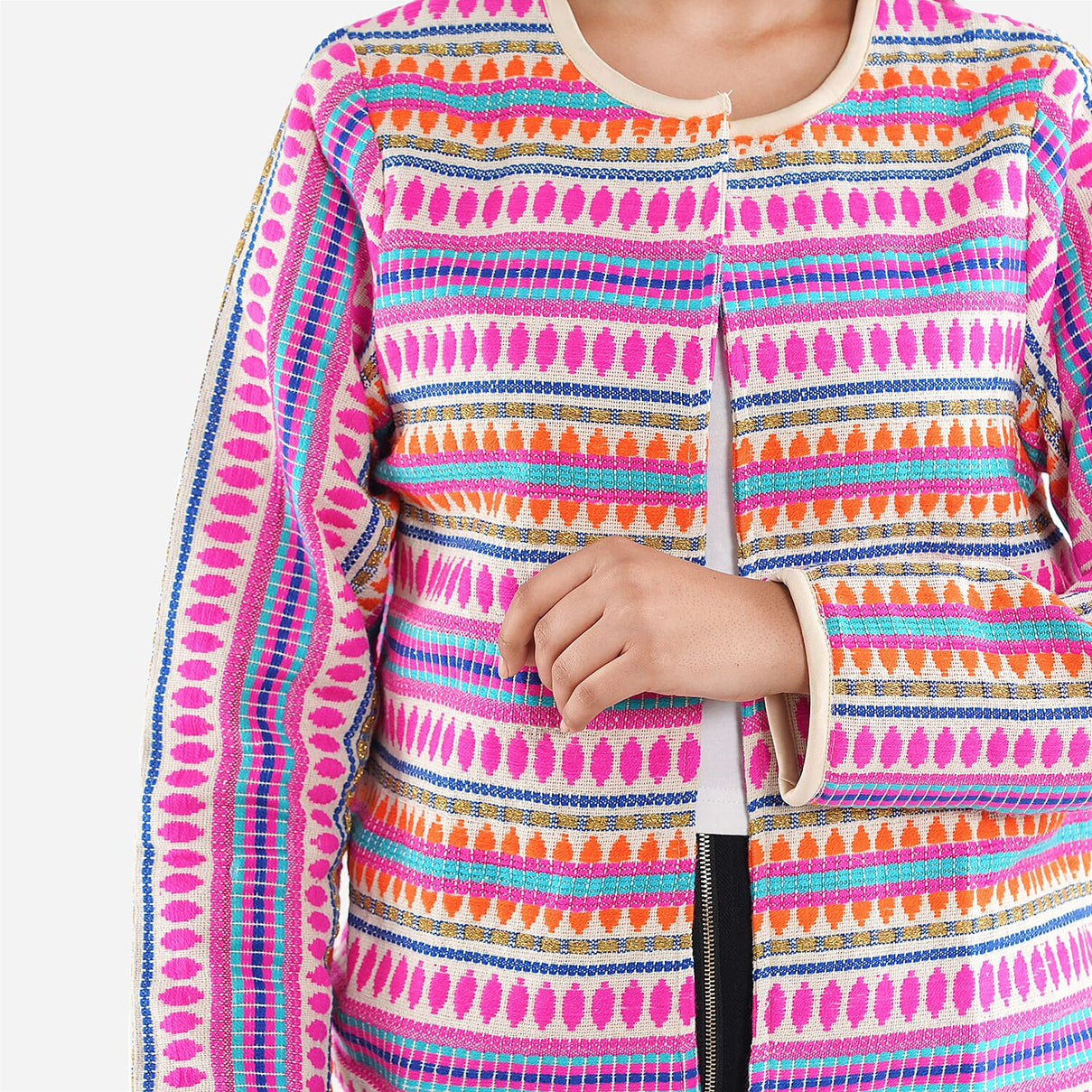 TAMSY Woven Jacquard Women's Jacket - Pink 7147576 10