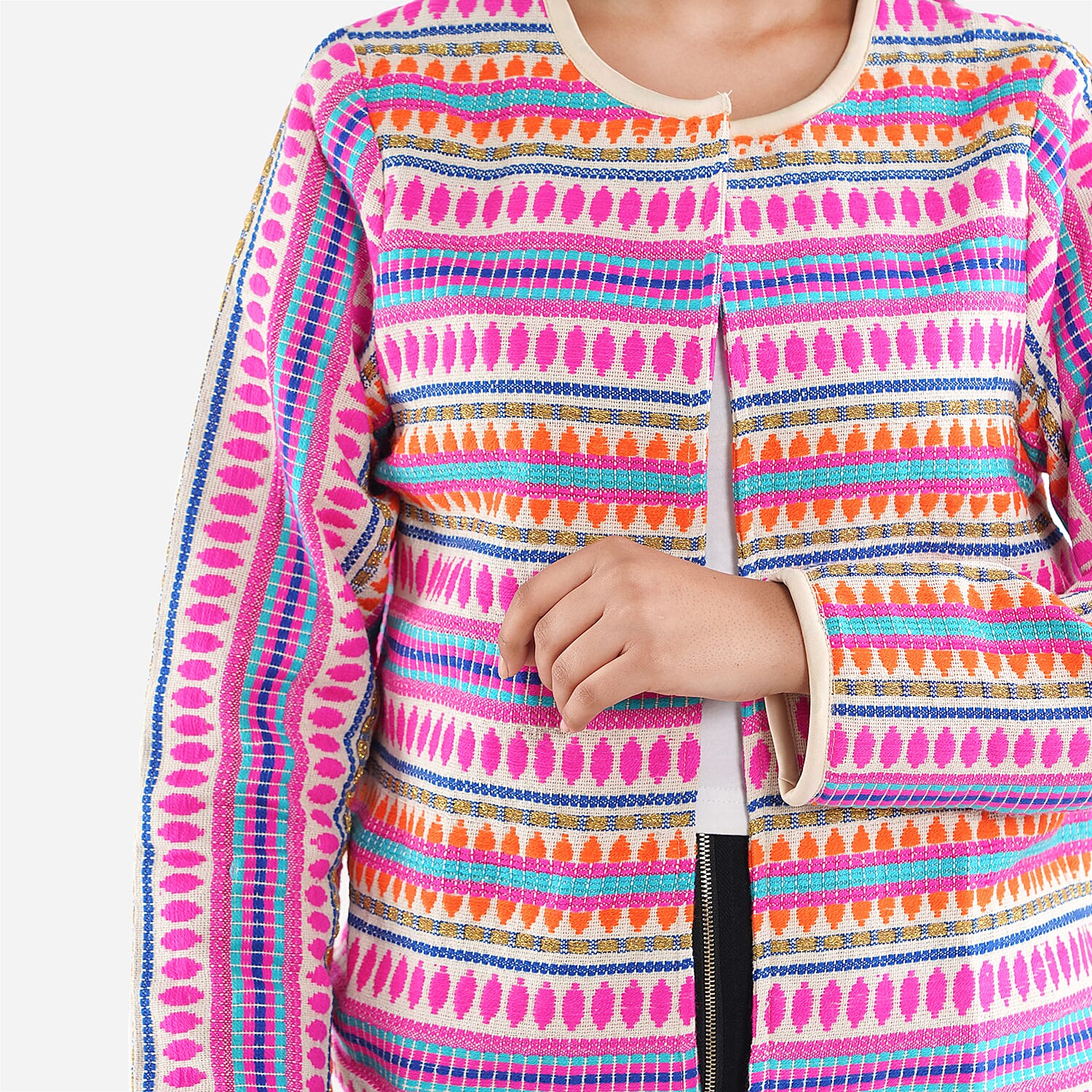 TAMSY Woven Jacquard Women's Jacket - Pink 7147576 10