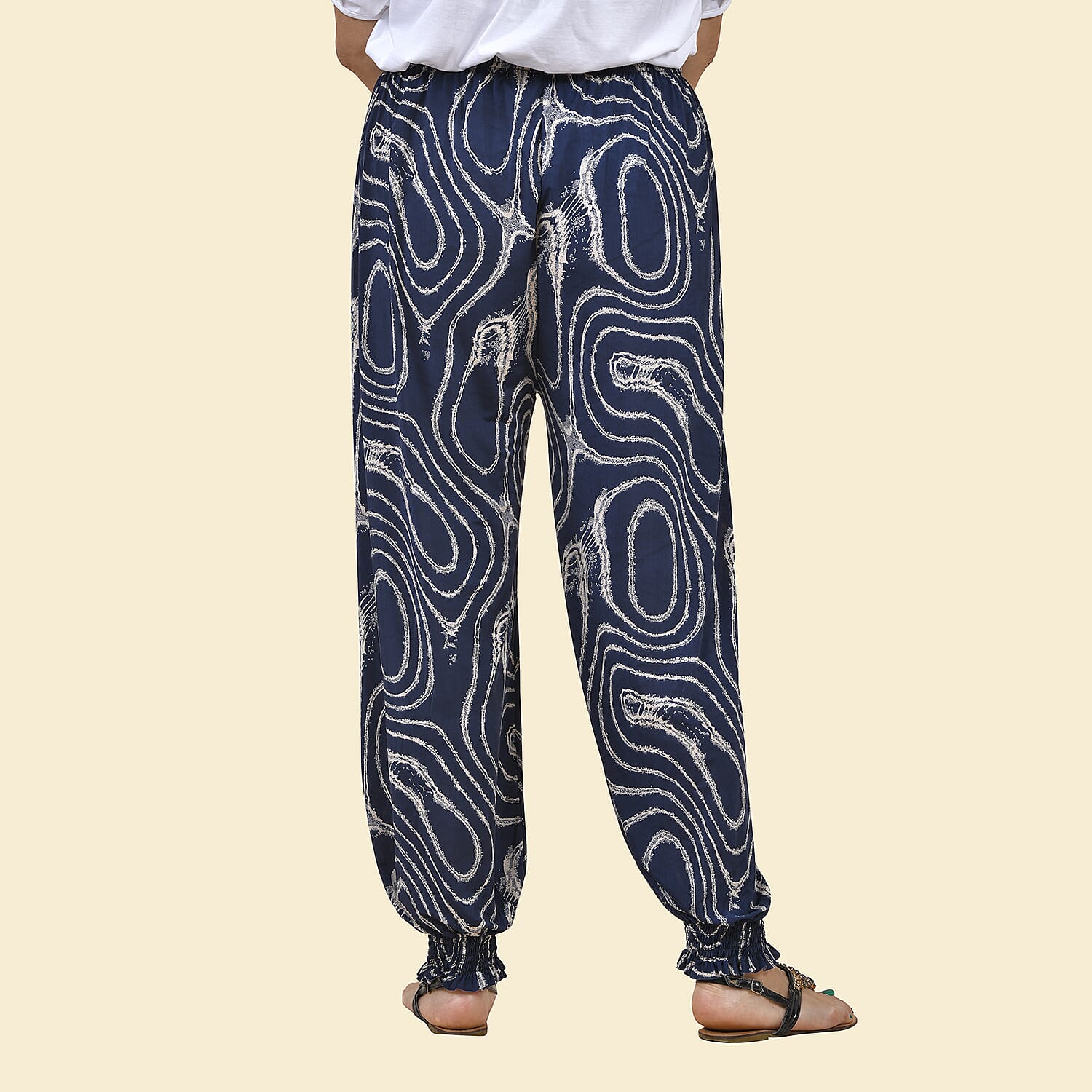 TAMSY Zig Zag Printed One Size Collection Trousers  - Black and White 8860841 2