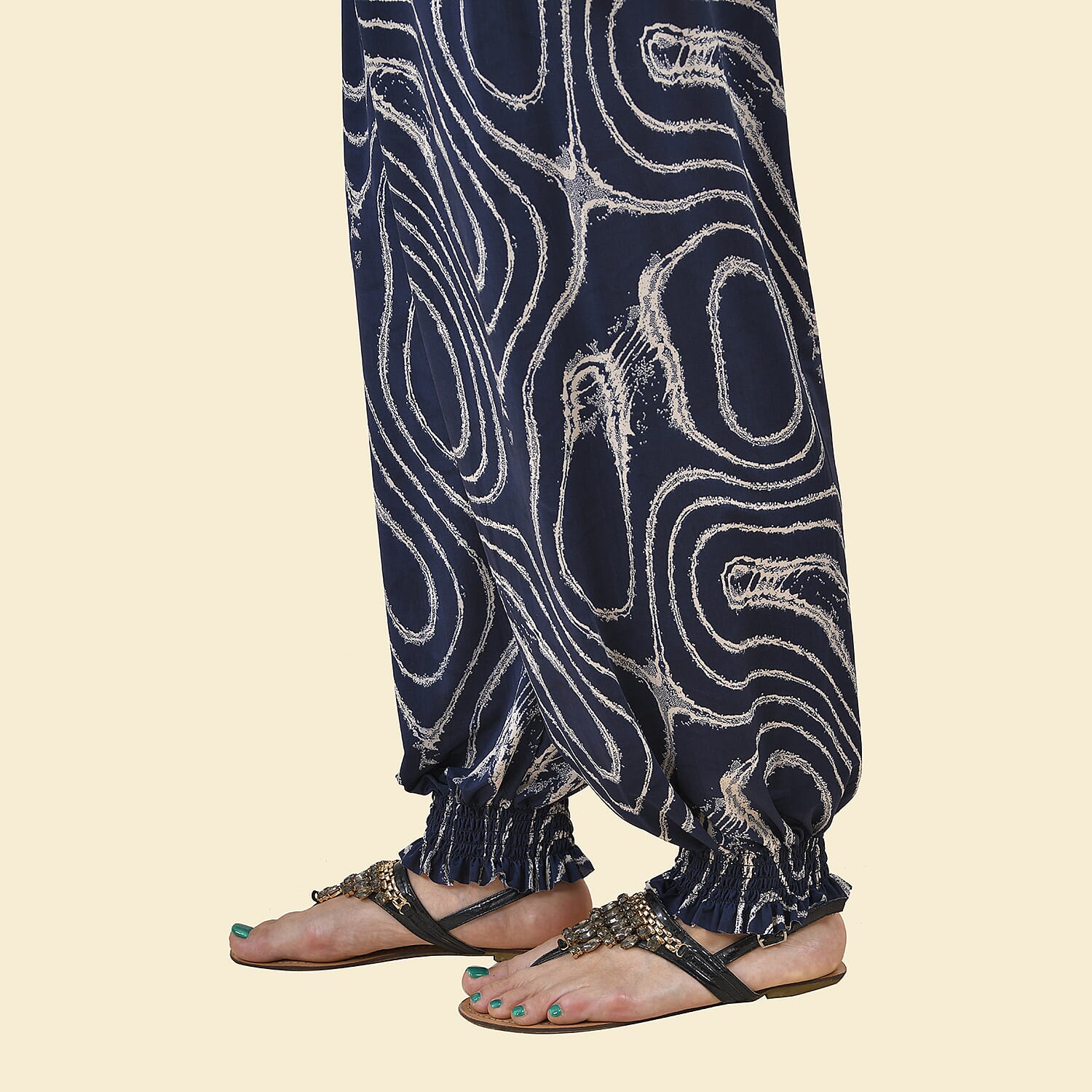 TAMSY Zig Zag Printed One Size Collection Trousers  - Black and White 8860841 4