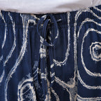 TAMSY Circle Printed One Size Collection Trousers (One Size, 8-18) - Navy