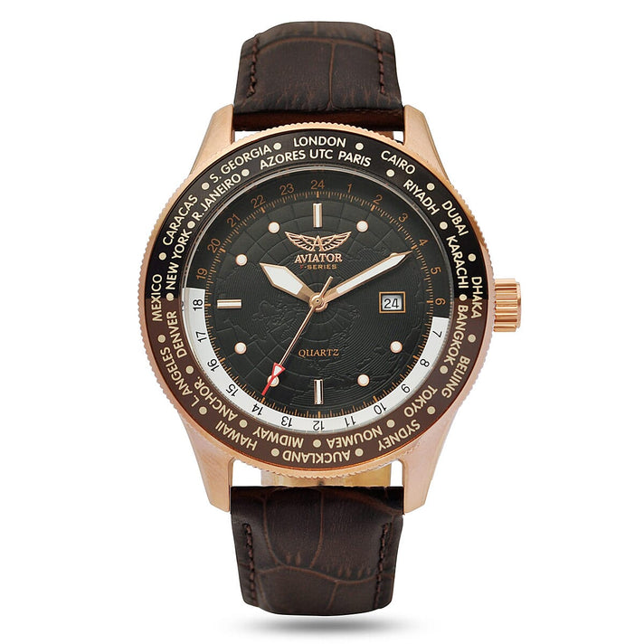 Aviator Automatic Mens Watch in Stainless Steel - Black 8326291 1