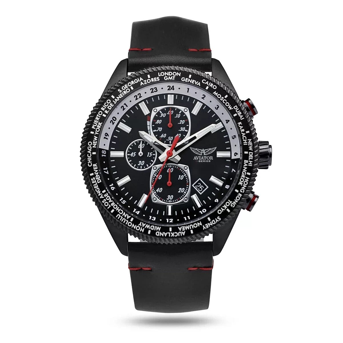 Aviator Automatic Mens Watch in Stainless Steel - Black 8326289 0