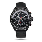 LOWEST EVER-Aviator F Series Black Eagle Gents Chronograph Quartz Movt.t. Mens Watch with Black Leather Strap