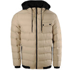 Soulstar Mens Padded Jacket With Sweater Hood (Size XXL) - Stone