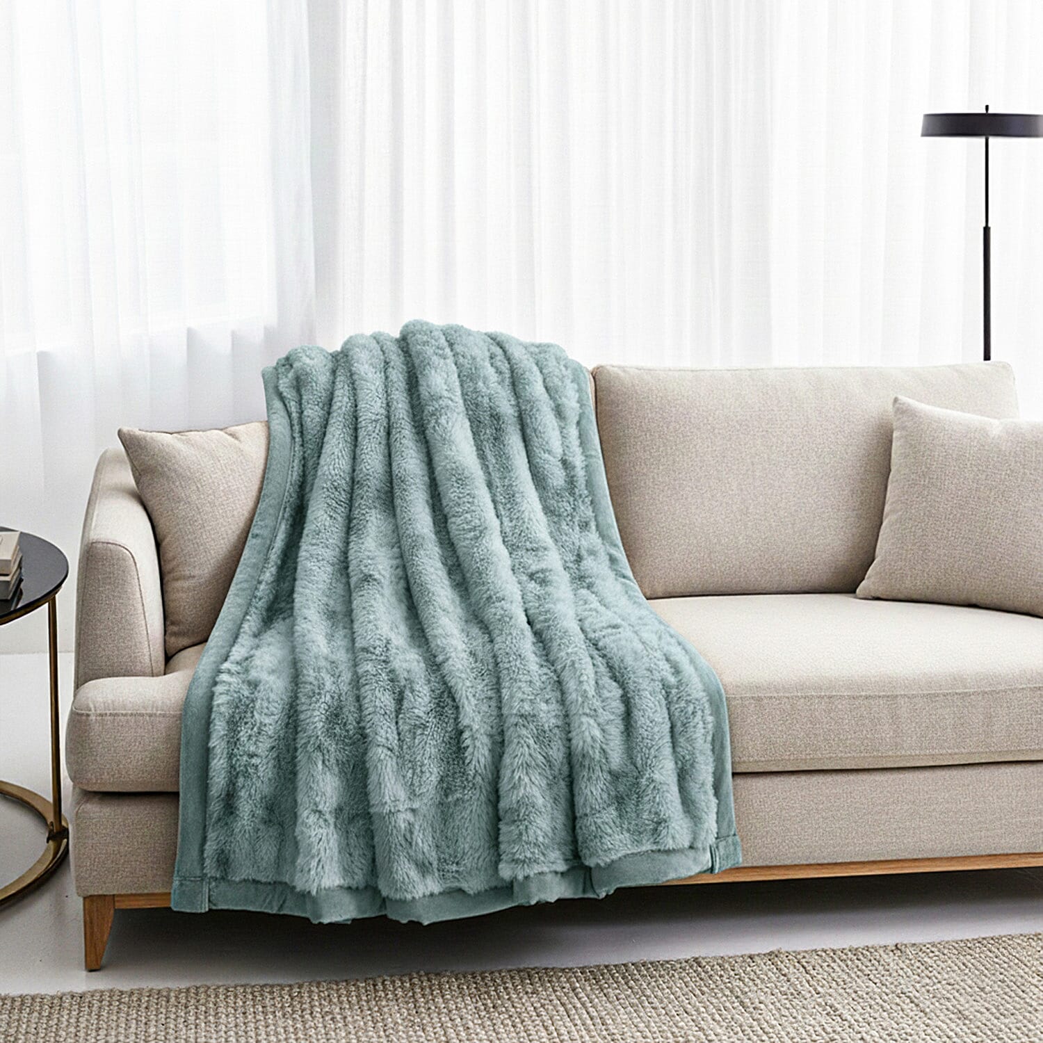 Hush Haven Patterned Blanket (Size 150x1 cm) - Green &amp; Grey 8198368 0