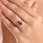 THE TJC EXCLUSIVE - RHAPSODY - 950 Platinum AAAA Rubellite Solitaire Ring 3.31 Ct.