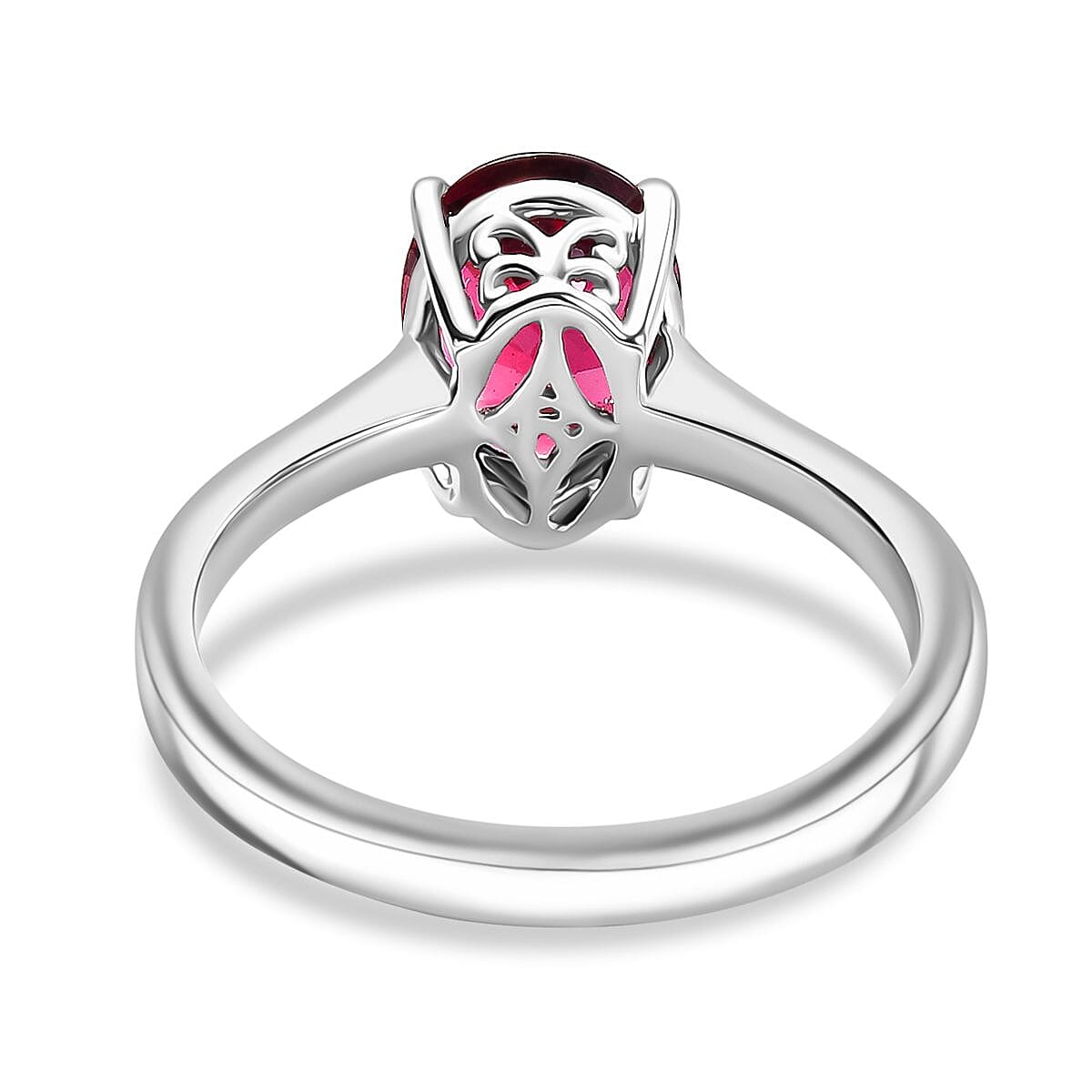 RHAPSODY - 950 Platinum AAAA Rubellite Solitaire Ring 3.31 Cts. 7999670 5