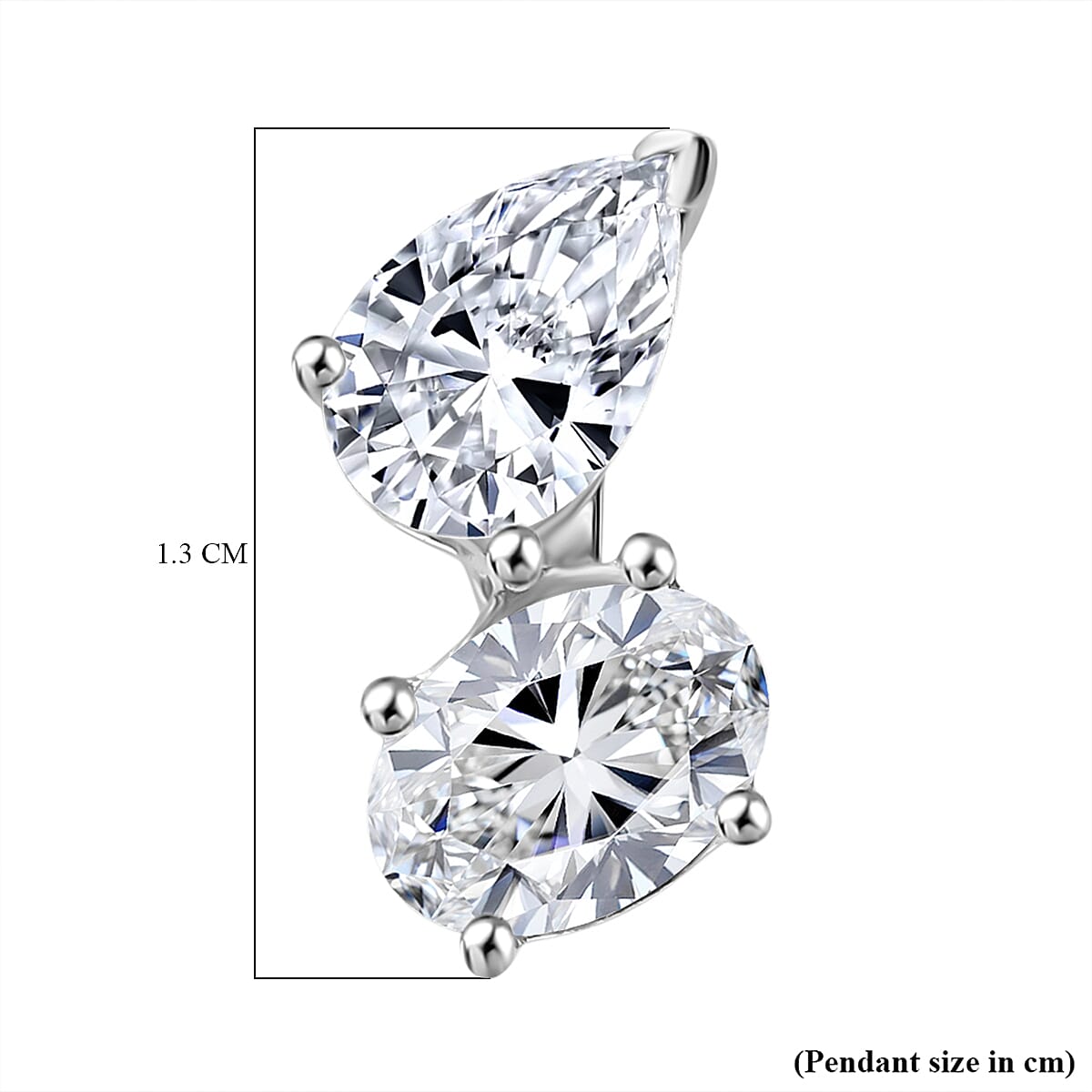 THE TOI ET MOI LUXURIANT 1 Ct. Lab Grown Diamond Solitaire Pendant in 9K White Gold, SGL Certified 8075079 5