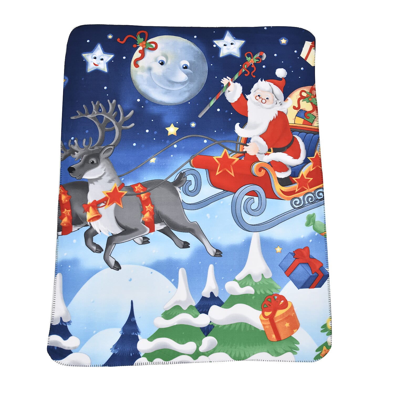 Christmas Super Soft Reindeer Pattern Blanket (Size 165X130 cm) - Reindeer 3865274 2