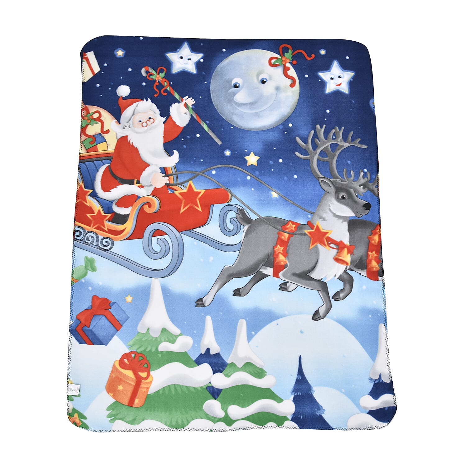Christmas Super Soft Reindeer Pattern Blanket (Size 165X130 cm) - Reindeer 3865274 3