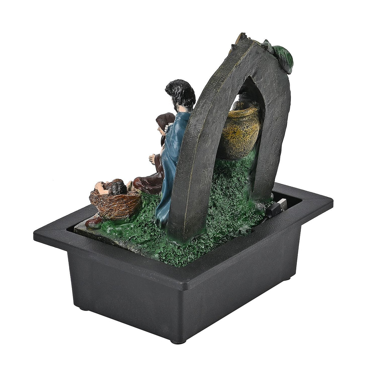 The Nativity Story Ball &amp; Light Indoor Water Fountain with Multicolour LED Lights (USB Powered) - Brown, Green &amp; Blue 7623568 2