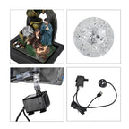 The Nativity Story Ball & Light Indoor Water Fountain with Multicolour LED Lights (USB Powered) - Brown, Green & Blue