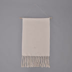 TJC Crane Bird Pattern Wall Hanging Tapestry with Tassel (Size 65x50x18 Cm) - Orange, Cream & Green