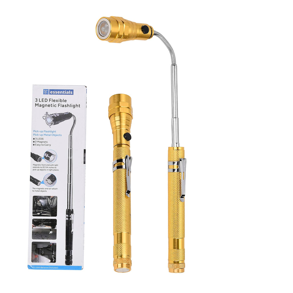 Set of 2 LED Flexible Magnetic Flashlight - Gold