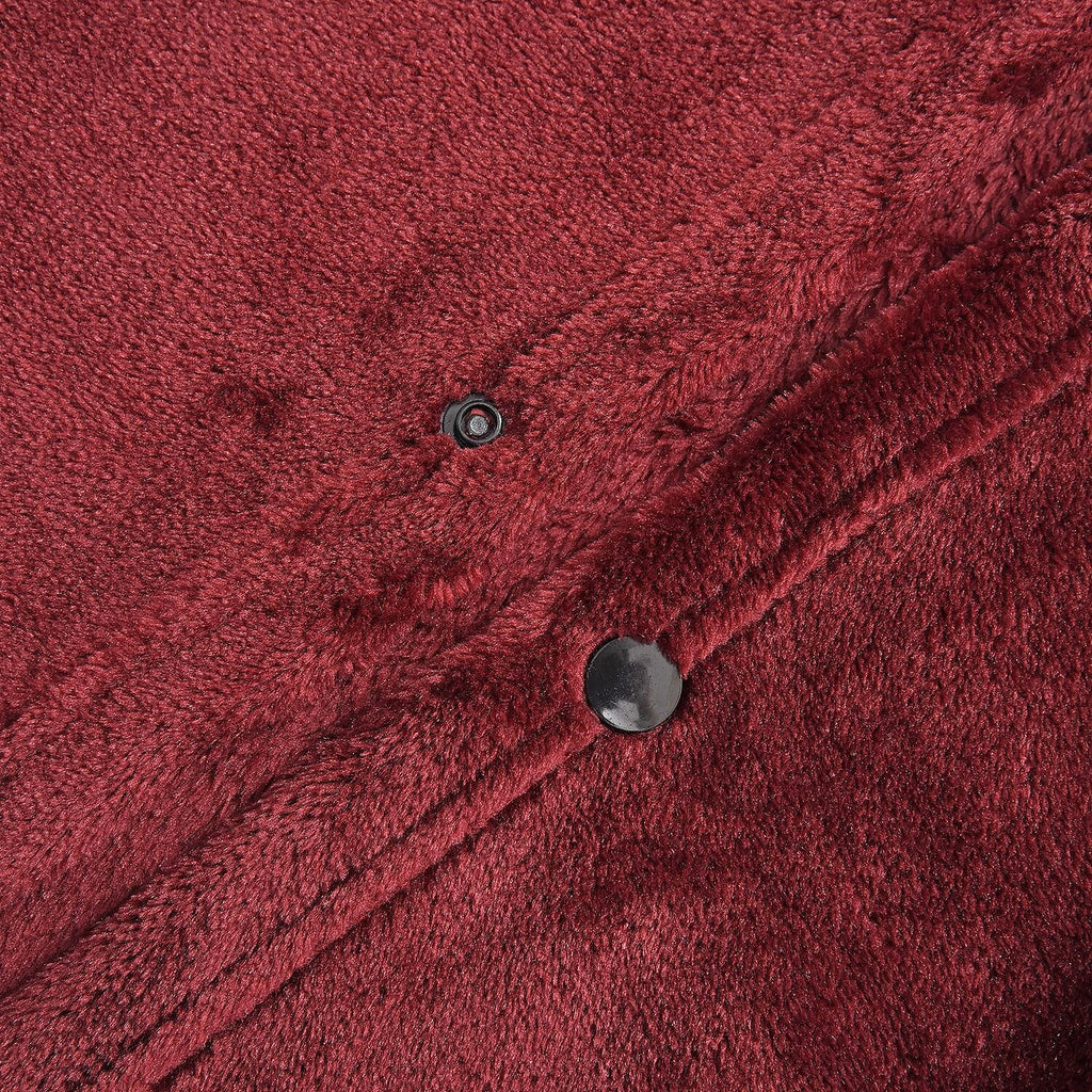 Super Cosy 2-in-1 Blanket Poncho-Pillow (Size 152x101 cm) - Burgundy
