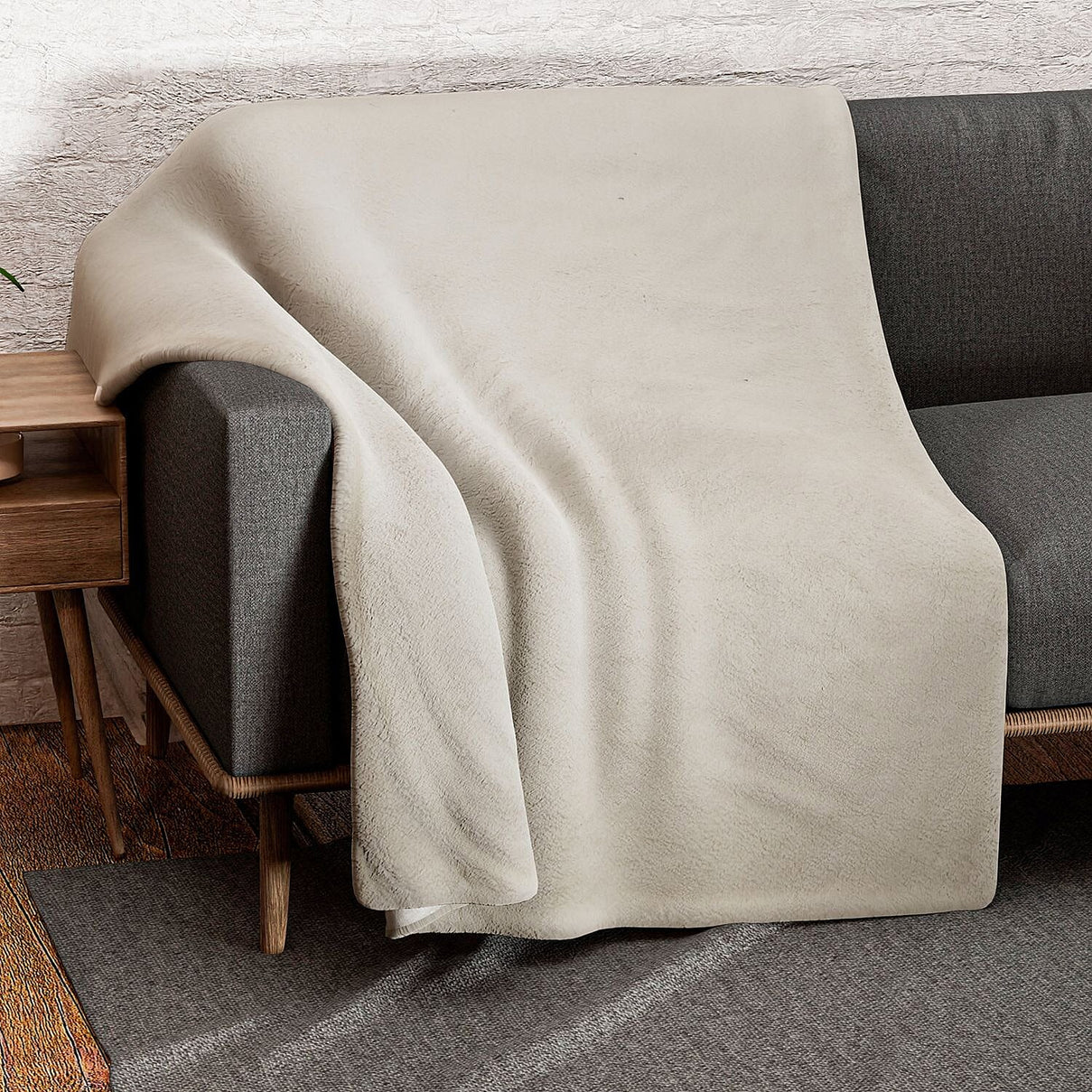 Teddy Fleece Double Layered Blanket (Double Size 200x150 cm) 7594683 2