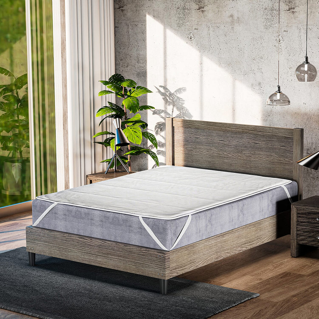 Luxury Edition - Teddy Fleece Quilted Mattress Enhancer - White Double