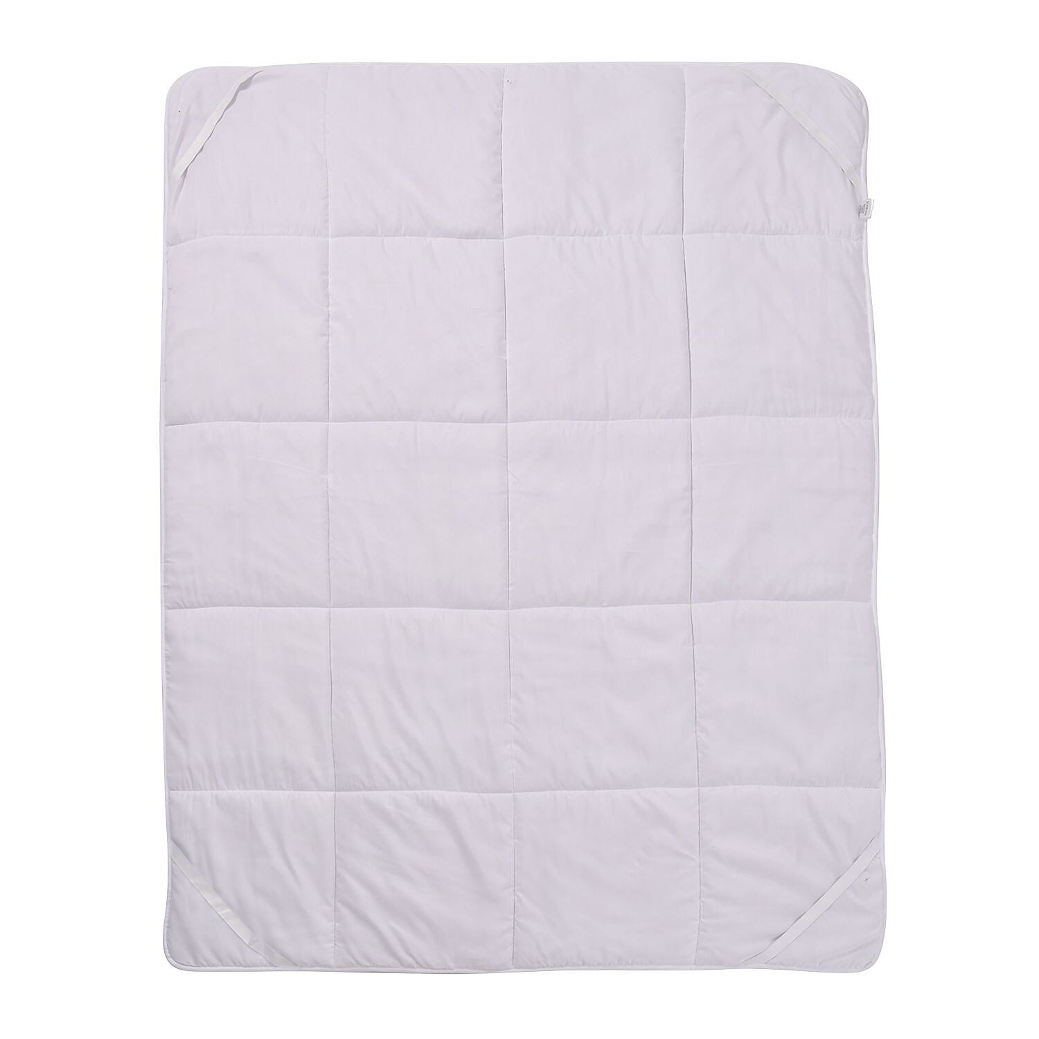 Luxury Edition - Teddy Fleece Quilted Mattress Enhancer - White Double 7594789 4