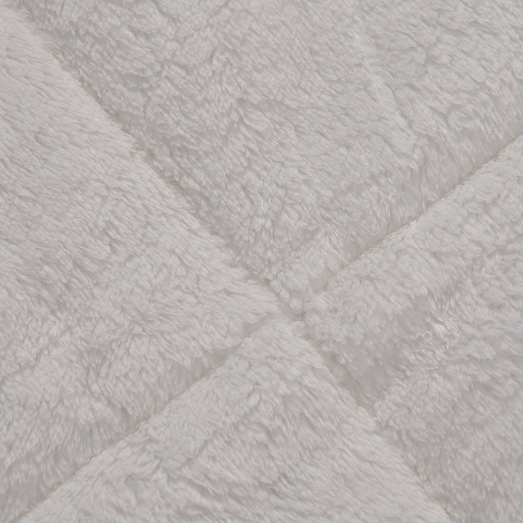 Luxury Edition - Teddy Fleece Quilted Mattress Enhancer - White Double
