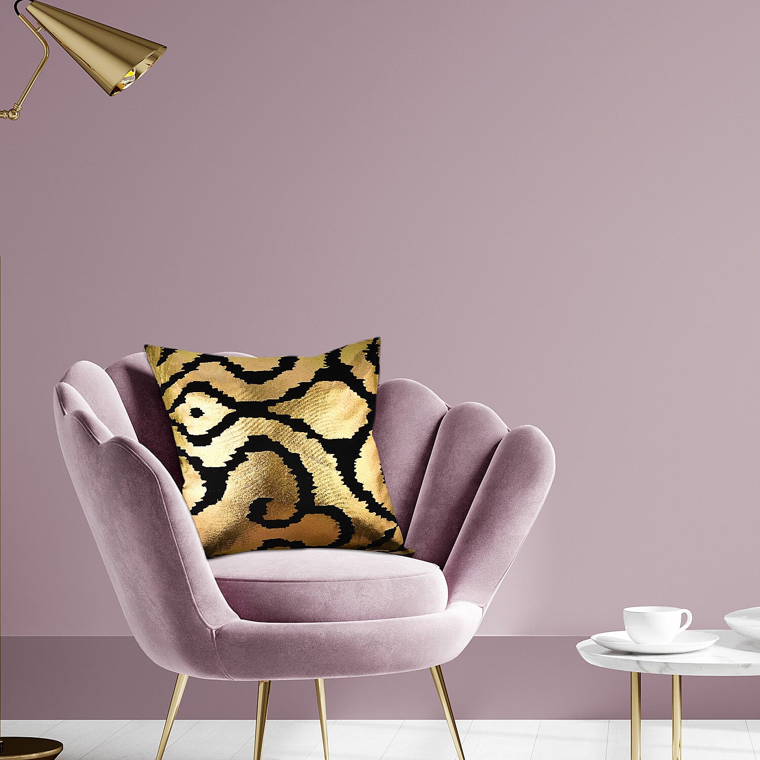 Set of 2 - Dutch Velvet Artistic Pattern Cushion Cover 7301345 1