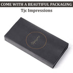 RFID Protected Leather Wallet and Stole (Size 195x68 Cm) - Grey