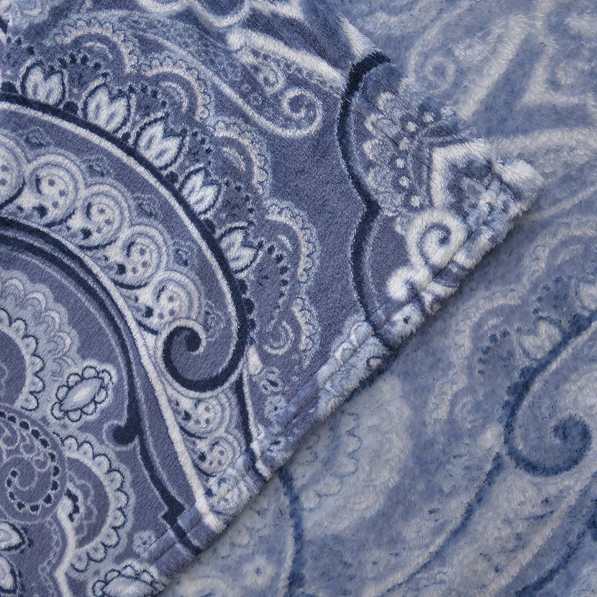 TJC Intricate Pattern Microfiber Blanket (Size 200x150 Cm) - Stone Blue 8884242 3