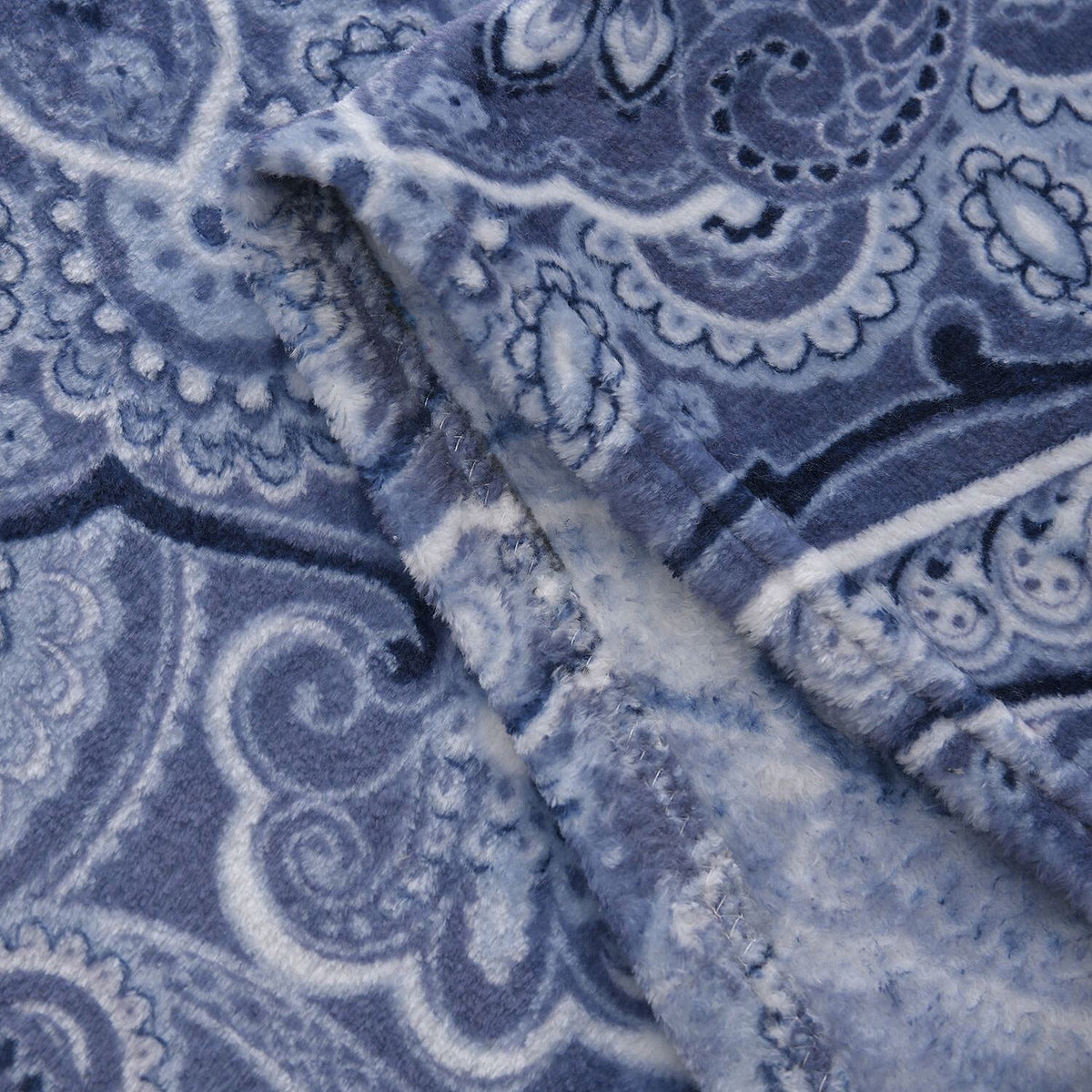 TJC Intricate Pattern Microfiber Blanket (Size 200x150 Cm) - Stone Blue 8884242 4